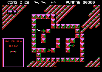 Atomia (Atari 8-bit) screenshot: Level 1
