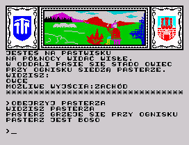 Smok Wawelski (ZX Spectrum) screenshot: Pasture