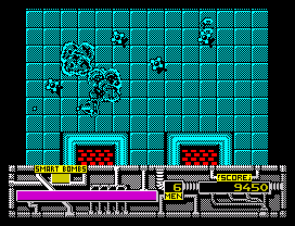 Marauder (ZX Spectrum) screenshot: Level 1 final battle