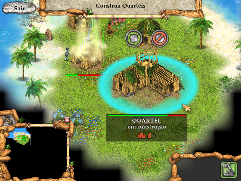 Totem Tribe (Windows) screenshot: Building barracks.