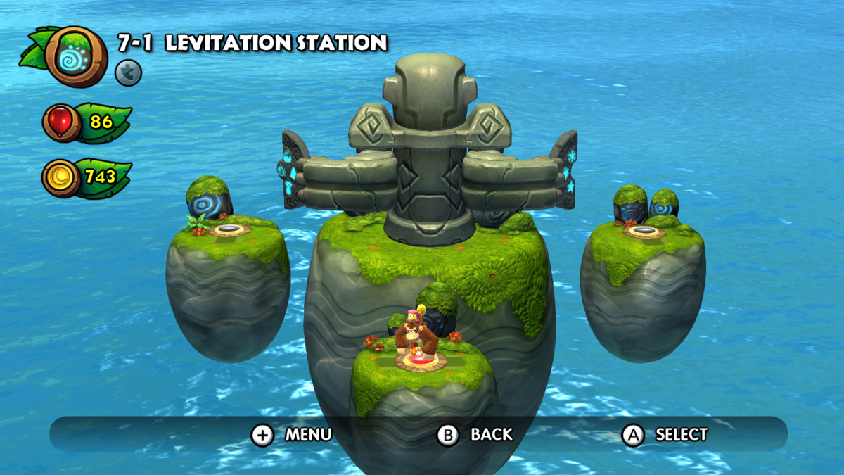 Donkey Kong Country: Tropical Freeze (Wii U) screenshot: When you beat all the levels and collect all KONG letters, a secret 7th island is unlocked