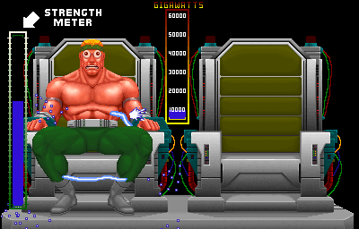 Total Carnage (Arcade) screenshot: Keep tapping.