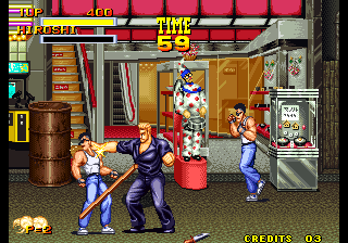 Burning Fight (Arcade) screenshot: Good punch.