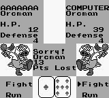 Castle Quest (Game Boy) screenshot: Card Roulette