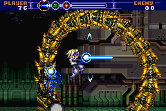 Gunstar Super Heroes (Game Boy Advance) screenshot: Snake boss