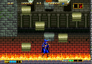 Magician Lord (Arcade) screenshot: Lava pit