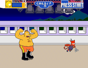 The Simpsons (Arcade) screenshot: Life lost