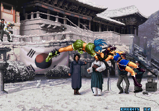 The King of Fighters 2001 (Arcade) screenshot: Leona vs Athena