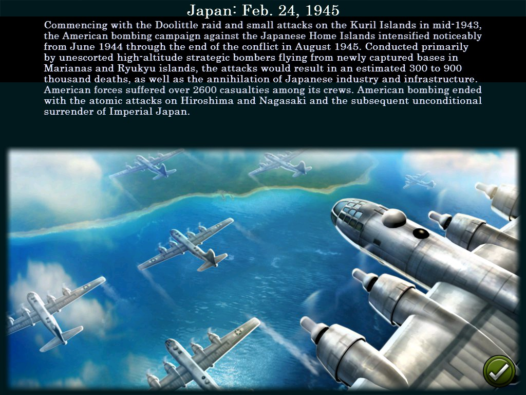 Sid Meier's Ace Patrol: Pacific Skies (Windows) screenshot: The game's campaign is told through screens like this