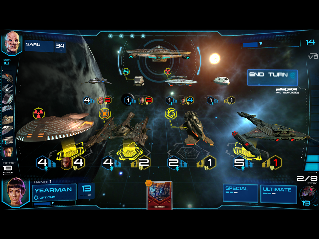 Star Trek: Adversaries (iPad) screenshot: Looks like I'm going to lose this game...