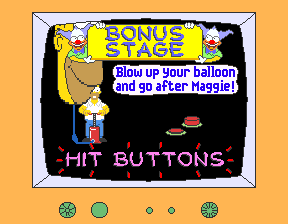 The Simpsons (Arcade) screenshot: Bonus stage