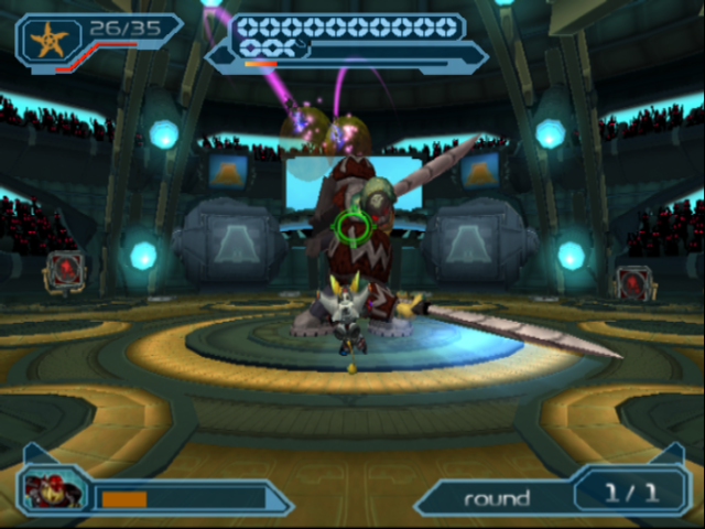 Ratchet & Clank: Going Commando (PlayStation 2) screenshot: Making Quick Work of Chainblade
