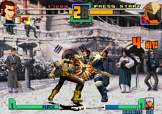 The King of Fighters 2001 (Arcade) screenshot: Surprised Maxima