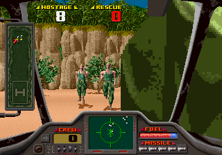 Air Rescue (Arcade) screenshot: Here come your men.