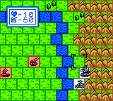 Game Boy Wars 3 (Game Boy Color) screenshot: Artillery