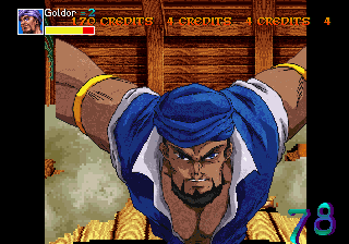 Arabian Fight (Arcade) screenshot: Using your magic.