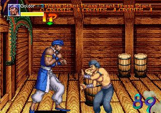 Arabian Fight (Arcade) screenshot: Playing as Goldor.
