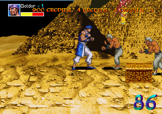 Arabian Fight (Arcade) screenshot: Perspective has changed when you move .