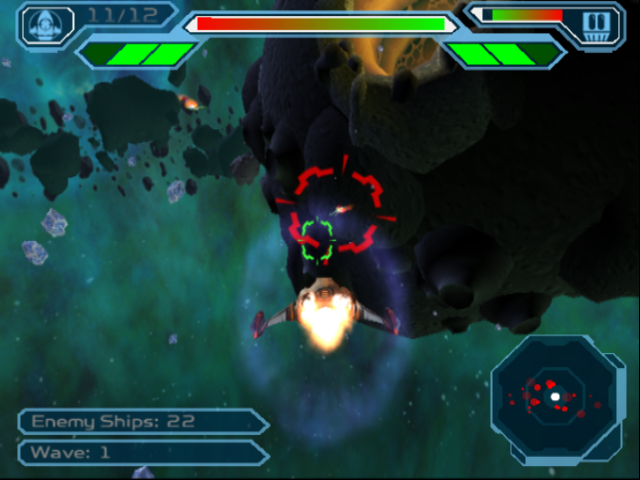 Ratchet & Clank: Going Commando (PlayStation 2) screenshot: Engaging in Space Combat