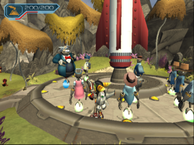 <small>Ratchet & Clank: Going Commando (PlayStation 2) screenshot:</small><br> Something about This Tour and Its Participants Seems a Little Bit Off