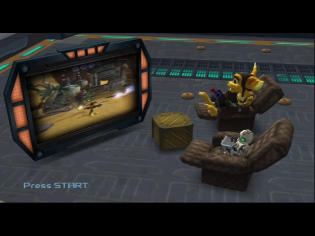 Ratchet & Clank: Going Commando (PlayStation 2) screenshot: Title Screen