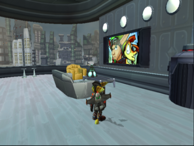 Ratchet & Clank: Going Commando (PlayStation 2) screenshot: Ratchet's Home