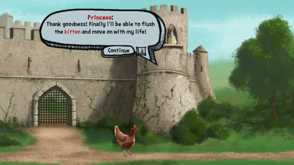 Adventure Lib (Windows) screenshot: Somebody have the number of the RSPCA handy?