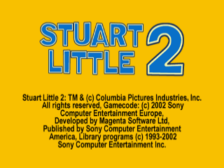Stuart Little 2 (PlayStation) screenshot: Title screen.