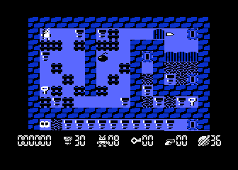 Robbo Forever (Atari 8-bit) screenshot: Level 36