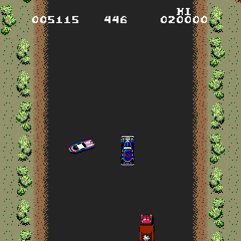 Screenshot of Spy Hunter (Arcade, 1983) - MobyGames