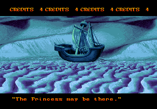 Arabian Fight (Arcade) screenshot: Still chasing after the Princess.