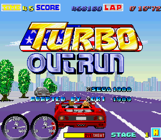 Turbo Out Run (FM Towns) screenshot: Intro