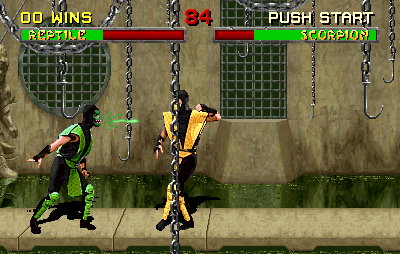 Mortal Kombat II (Arcade) screenshot: Acid split