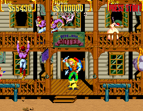 Sunset Riders (Arcade) screenshot: Bottle of beer