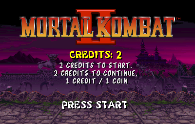Mortal Kombat II (Arcade) screenshot: Title screen