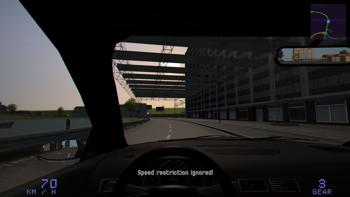 Driving Simulator 2012 (Windows) screenshot: The game lets you know when you are violating the rules