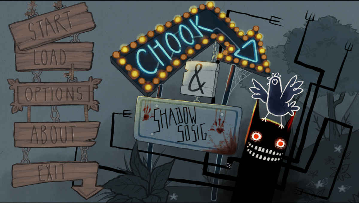 Chook & Sosig (Windows) screenshot: Starting screen when last game was with Shadow Sosig ending