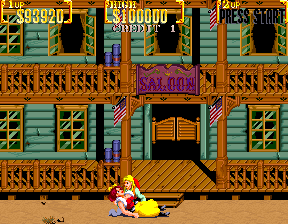 Sunset Riders (Arcade) screenshot: Cut-scene
