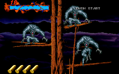 Zombie Raid (Arcade) screenshot: Werewolves