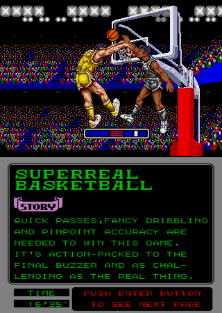 Pat Riley Basketball (Arcade) screenshot: Blocked.