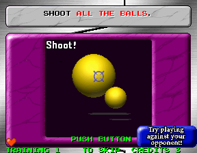Point Blank (Arcade) screenshot: Instructions.