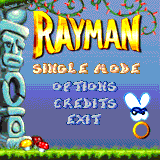 Rayman (Palm OS) screenshot: Main menu