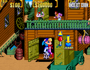 Sunset Riders (Arcade) screenshot: Wild west woman