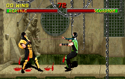 Mortal Kombat II (Arcade) screenshot: Get over here!