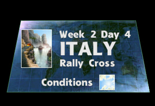 Power Drive Rally (Jaguar) screenshot: Italy introduction screen