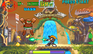 Mega Man: The Power Battle (Arcade) screenshot: Wood man