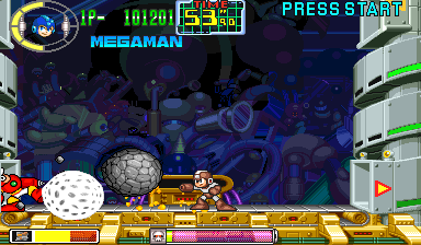 Mega Man: The Power Battle (Arcade) screenshot: Rock weapon