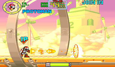 Mega Man: The Power Battle (Arcade) screenshot: Fire attack