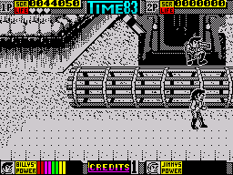 Double Dragon II: The Revenge (ZX Spectrum) screenshot: Attack of agricultural machinery
