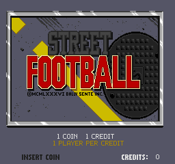 Street Football (Arcade) screenshot: Title Screen.